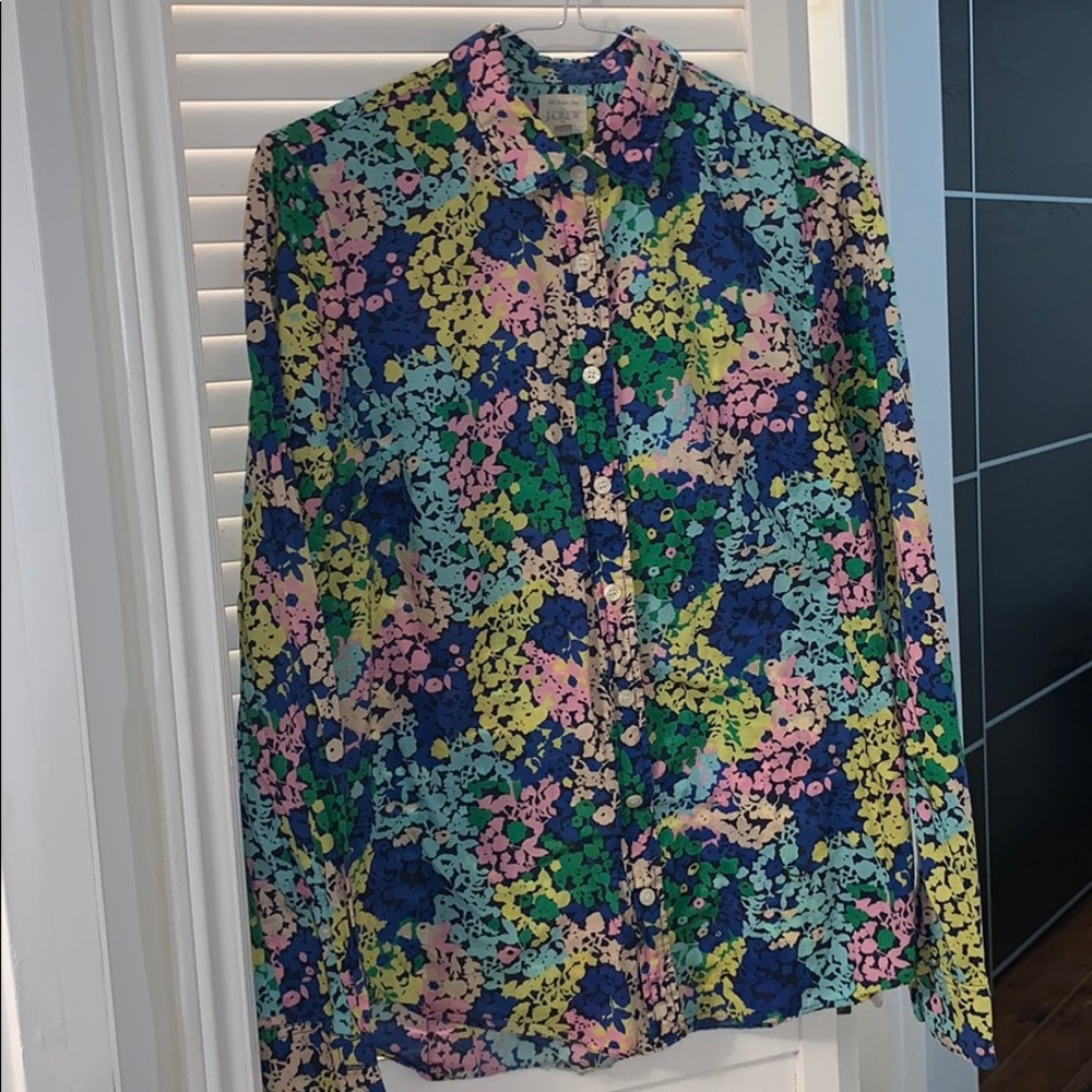 Floral button-down